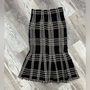 Chicwish plaid bodycon mermaid stretch midi skirt